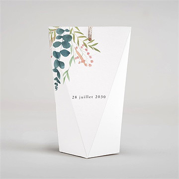 Boîte surprise mariage bouquet ardent - Dos de la boîte