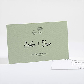 Carton réponse mariage sous les oliviers