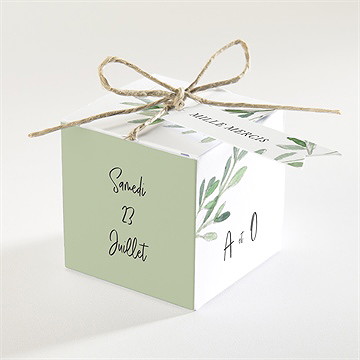 Boîte de dragées mariage sous les oliviers