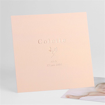 Faire-part naissance nuances de cuivre