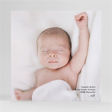 Faire-part naissance nuances de cuivre - Dos du faire-part