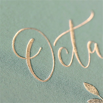 Faire-part naissance lumineux - Marquage à Chaud OR