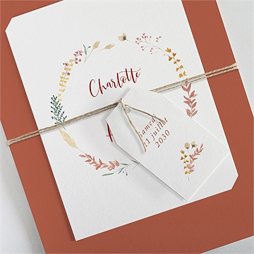 Faire-part mariage terre de feu - Vue d'ensemble