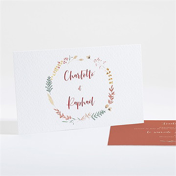 Carton d'invitation mariage terre de feu