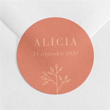 Sticker naissance brin d'or dorure