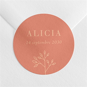 Sticker naissance brin d'or