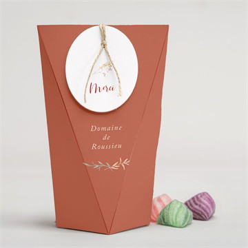 Boîte surprise mariage terre de feu pochette