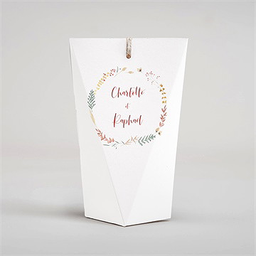 Boîte surprise mariage terre de feu - Dos de la boîte