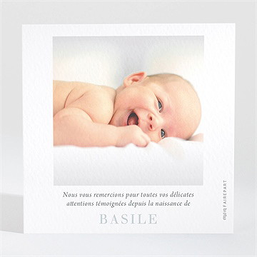 Remerciement naissance tendre pousse - Dos de la carte