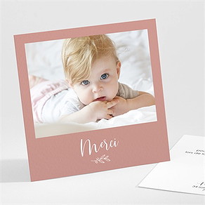 Remerciement naissance portrait mignon