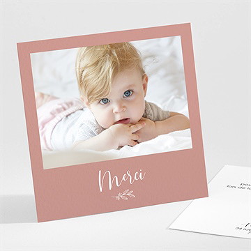 Remerciement naissance portrait mignon