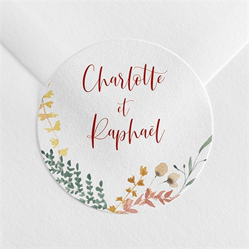Sticker mariage terre de feu
