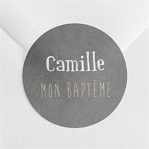 Sticker baptême en symboles