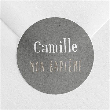 Sticker baptême en symboles