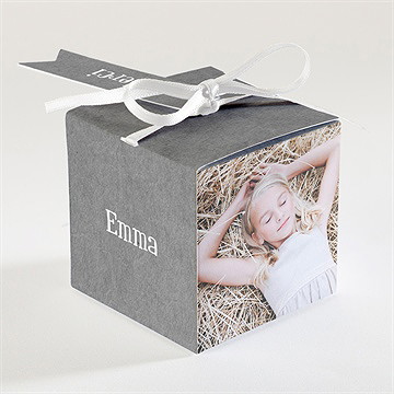 Boîte de dragées communion communion et symboles - Dos de la boîte