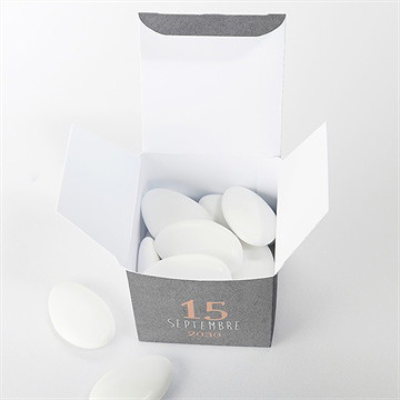 Boîte de dragées communion communion et symboles - Intérieur de la boîte