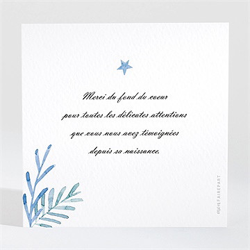 Remerciement naissance tourbillon - Dos de la carte