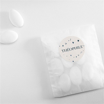 Sticker naissance petit astre - Mise en situation