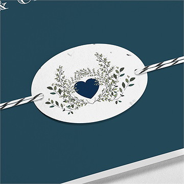 Faire-part mariage fleur des champs - Détail du faire-part