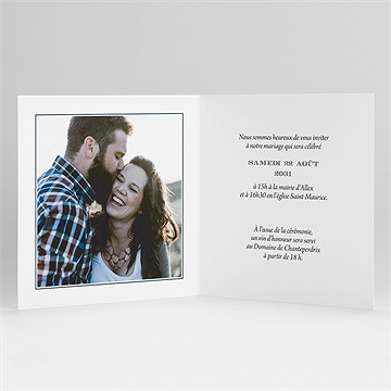 Faire-part mariage fleur des champs - Intérieur du faire-part