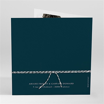 Faire-part mariage belle idylle - Dos du faire-part