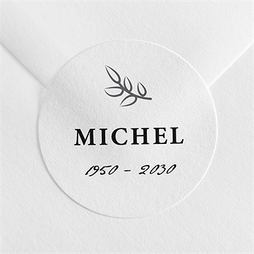 Stickers décès son roman