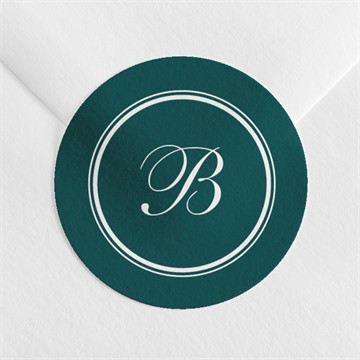 Stickers décès son monogramme