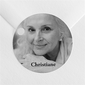 Stickers décès tendrement en photo