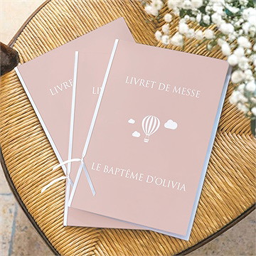 Livret de messe baptême tout en symboles