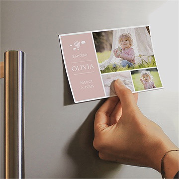 Remerciement baptême tout en symboles - Mise en situation