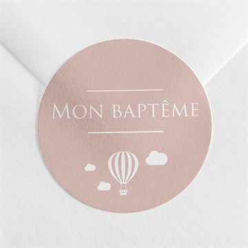 Sticker baptême tout en symboles