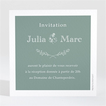 Carton d'invitation mariage let love grow