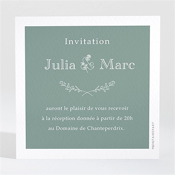 Carton d'invitation mariage let love grow