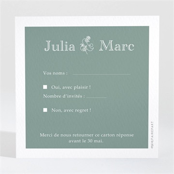 Carton réponse mariage let love grow