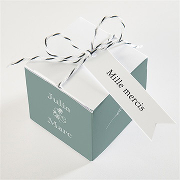 Boîte de dragées mariage let love grow - Dessus de la boîte