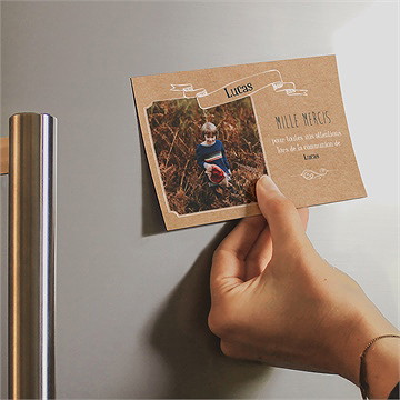 Remerciement communion tout un symbole magnet - Mise en situation