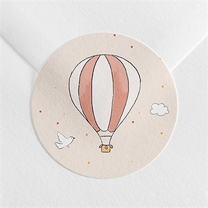 Sticker naissance petite montgolfière