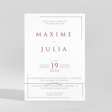 Faire-part mariage love bracelet - Dos du faire-part