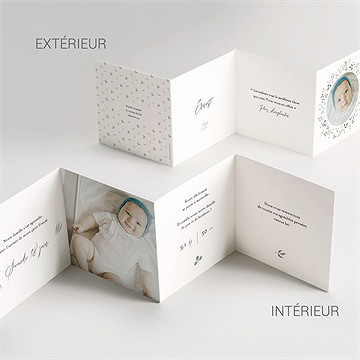 Faire-part naissance beau chouchou - Intérieur du faire-part