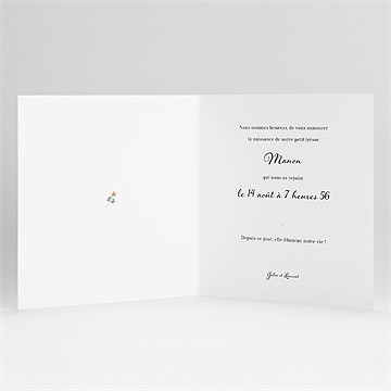 Faire-part naissance bracelet love - Intérieur du faire-part