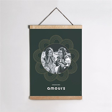 Affiche naissance sur son couffin d'aquarelle