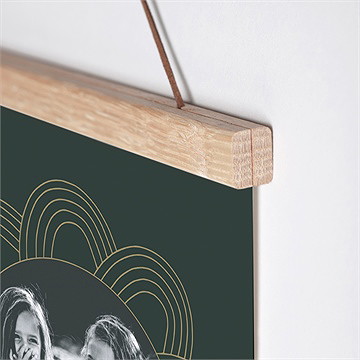 Affiche naissance sur son couffin d'aquarelle - Détail de l'affiche