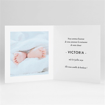 Faire-part naissance notre merveille - Intérieur du faire-part