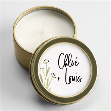 Bougie mariage art champêtre