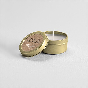 Bougie mariage kraft en folie - Mise en situation