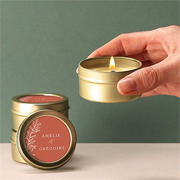 Bougie mariage jolie esquisse - Bougie allumée