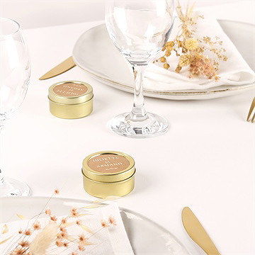 Bougie mariage bohème écolo - Mise en situation