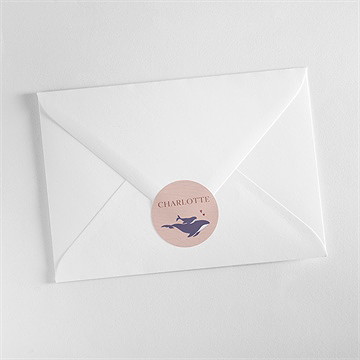 Sticker naissance jolie baleine - Mise en situation