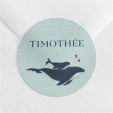 Sticker naissance mon petit baleineau
