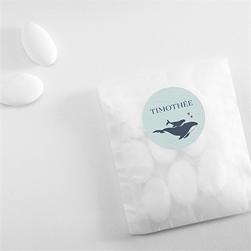 Sticker naissance mon petit baleineau - Mise en situation